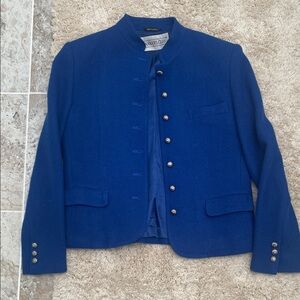 Vintage Royal Blue Button-Up Jacket